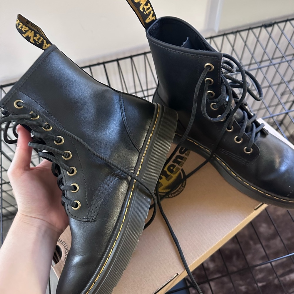 Dr. Martens Black Leather Boots - Picture 3 of 8